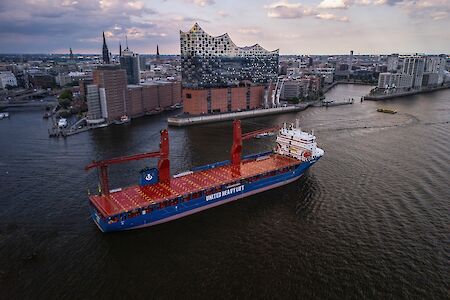 Ship christening in the Port of Hamburg